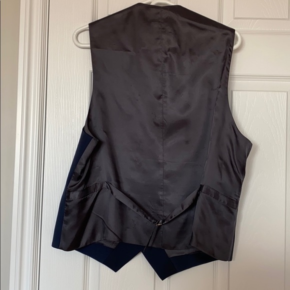 Joseph Abboud Navy Blue Suit Vest Wool - Picture 3 of 3